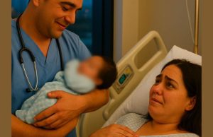 Assisting in his ex-girlfriend’s labor, the doctor went white as soon as the baby appeared.