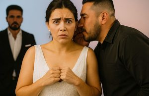 The photographer leaned into my ear and whispered, “Run right now!”…