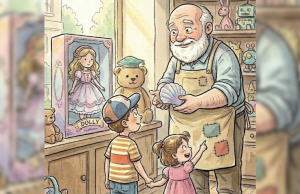 Sea Shells And Happiness Of Children