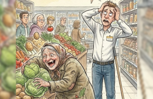 An Old Woman Walked Into A Supermarket